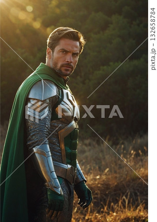 ヒーローグリーンの自然のポートレート 132658784