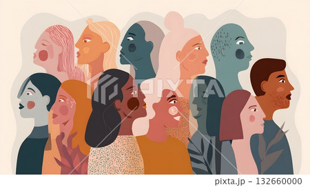 abstract poster diversity inclusion theme vector 132660000