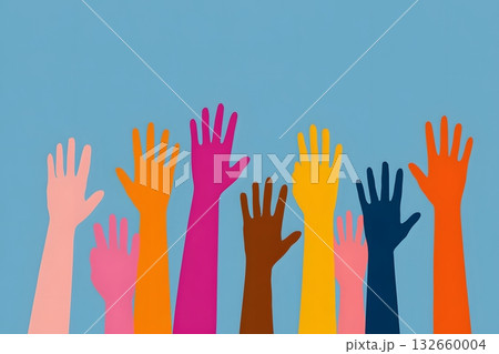 minimal equality hands graphic vector concept minimal equality hands graphic vector concept 132660004