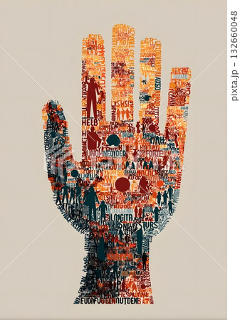 flat vector human rights typography style flat vector human rights typography style 132660048