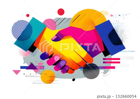abstract handshake equality concept vector abstract handshake equality concept vector 132660054