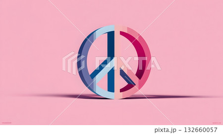 minimal peace symbol flat graphic design 132660057
