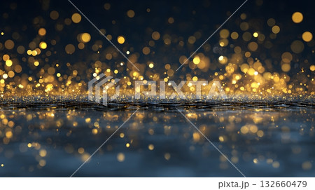 dark navy background gold 2026 light reflections 132660479