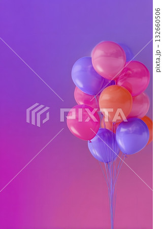 gradient purple to pink 2026 celebration illustration modern style 132660506