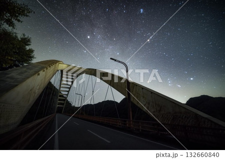 山梨県 みずがき湖の星空 山梨県 みずがき湖の星空 132660840
