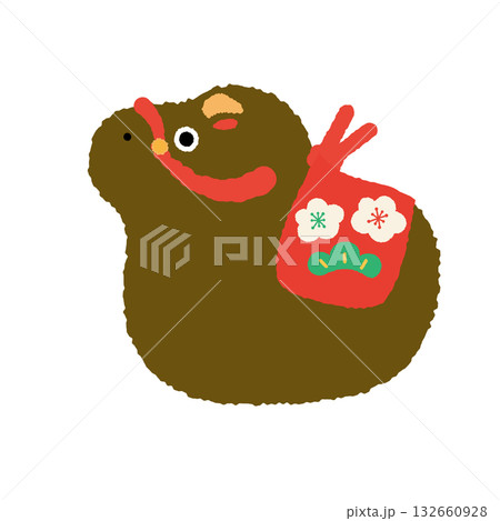丑年の置物イラスト 132660928