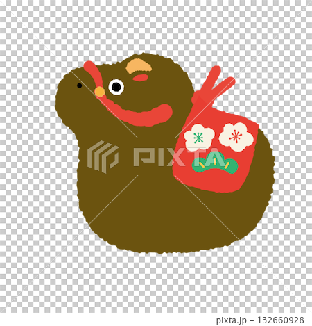 Year of the Ox figurine illustration Year of the Ox figurine illustration 132660928