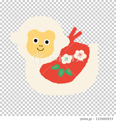 申年の置物イラスト 申年の置物イラスト 132660933