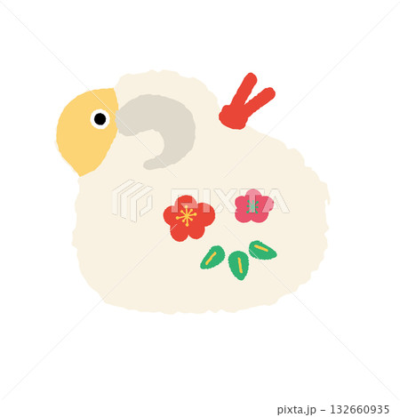 未年の置物イラスト 未年の置物イラスト 132660935