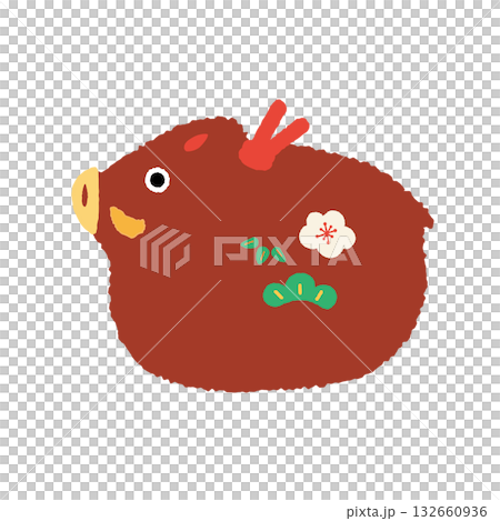 亥年の置物イラスト 132660936