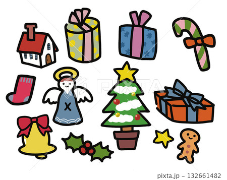 かわいいクリスマスのイラスト素材 132661482