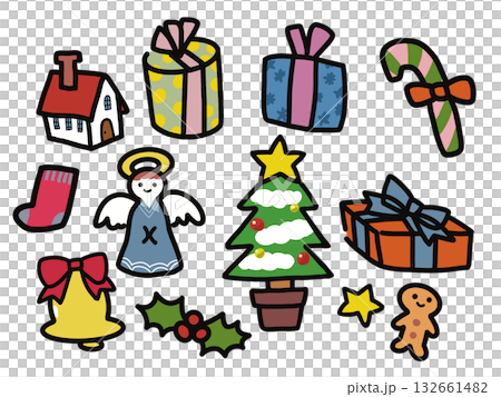 かわいいクリスマスのイラスト素材 132661482