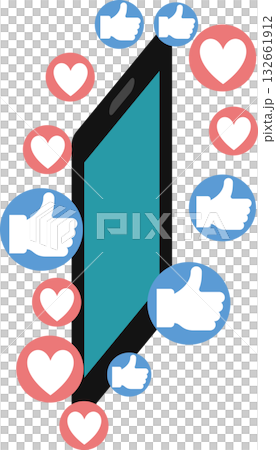 社群媒體圖形插圖 132661912