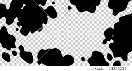 Cow pattern monochrome background material illustration 132662534
