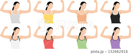 下着を着た女性のイラスト 132662918