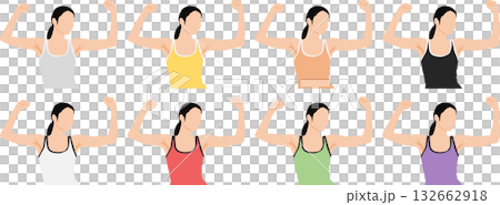 下着を着た女性のイラスト 132662918