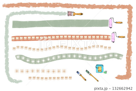 グリーンのナチュラルペイント 132662942