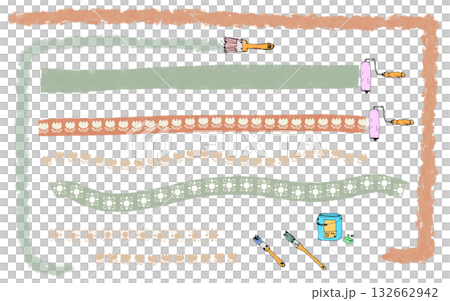 グリーンのナチュラルペイント 132662942