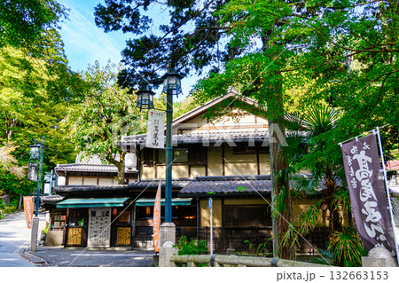 高尾山 清滝駅前広場 柿の木が屋根を貫く蕎麦屋 (高橋屋) 高尾山 清滝駅前広場 柿の木が屋根を貫く蕎麦屋 (高橋屋) 132663153