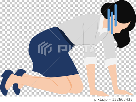 Illustration of a woman thinking 132663435