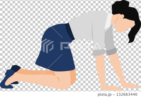 一個女人思考的插圖 一個女人思考的插圖 132663440