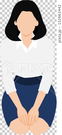 一個女人思考的插圖 132663442