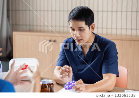 Doctor Meeting Team for Patient Care Discussion 132663538