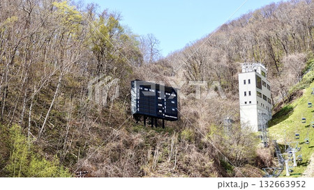 北海道札幌市の大倉山ジャンプ競技場の電光掲示板 132663952