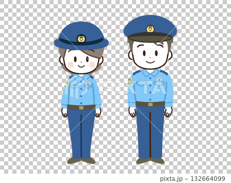 警察官_男女_フラット 132664099
