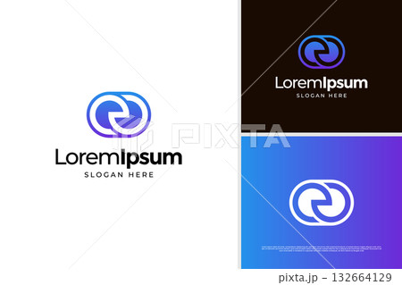 Chat connect icon logo design template 132664129