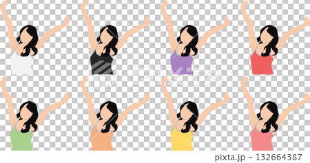 下着を着た女性のイラスト 下着を着た女性のイラスト 132664387