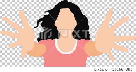 下着を着た女性のイラスト	 132664390