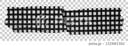black patterned sticker paper tape isolated on transparent background black patterned sticker paper tape isolated on transparent background 132665362