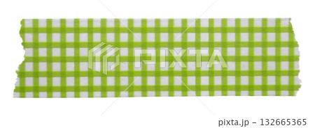 green patterned sticker paper tape isolated on transparent background 132665365