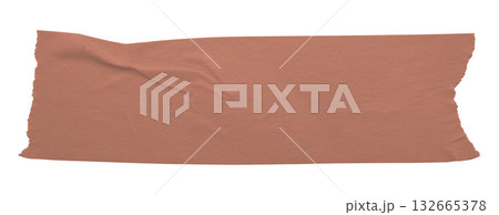 brown crumpled torn tape isolated on transparent background. brown crumpled torn tape isolated on transparent background. 132665378