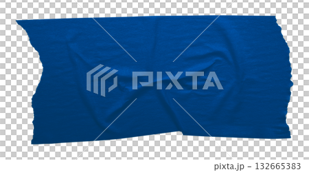 blue crumpled torn tape isolated on transparent background. blue crumpled torn tape isolated on transparent background. 132665383