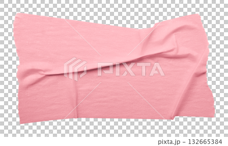 pink crumpled torn tape isolated on transparent background. pink crumpled torn tape isolated on transparent background. 132665384