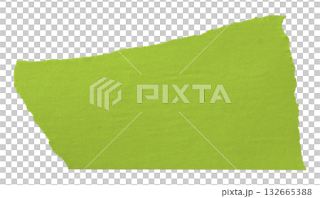 green crumpled torn tape isolated on transparent background. green crumpled torn tape isolated on transparent background. 132665388