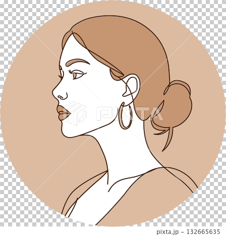 女性頭像 09 女性頭像 09 132665635