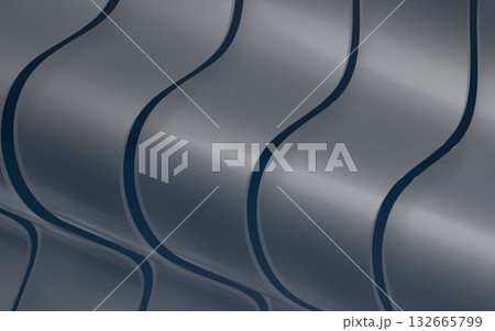 Matte Glass Abstract Shapes in Dark Blue 132665799