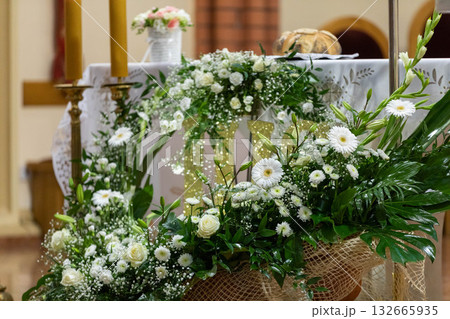 An Elegant Floral Arrangement Ideal for Special Occasions and Celebrations of All Kinds 132665935