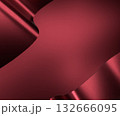 Glossy Dark Red 3D Shapes on Matte Abstract Background 132666095