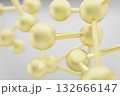 Golden Molecules on Gray 3D Abstract Background 132666147