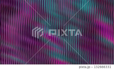 Ribbed glass background with refraction effect. Reeded glass with purple and green gradient. Abstract background 132666331