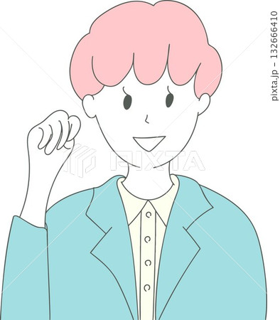イラスト　男性 132666410