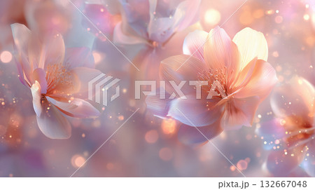 抽象フローラルライトの背景素材 【ピンク】 抽象フローラルライトの背景素材 【ピンク】 132667048