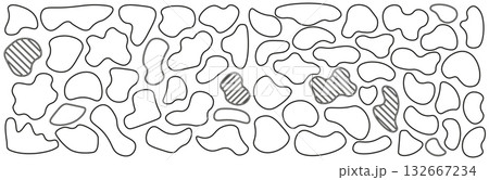 Abstract blotch shape. Liquid shape elements.  132667234