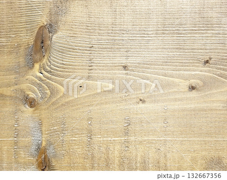 Light wood texture with knots and grain, a natural wooden background. 132667356