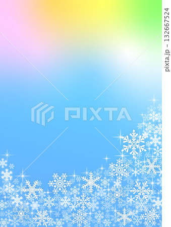 雪の結晶背景素材 132667524