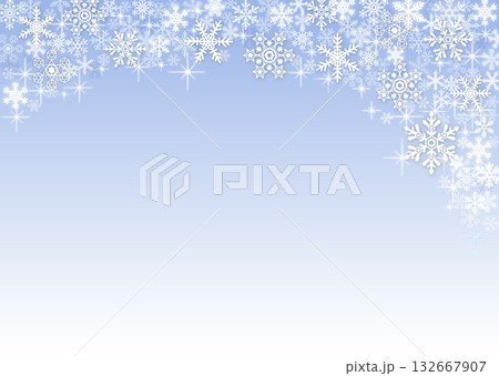 雪の結晶背景素材 132667907